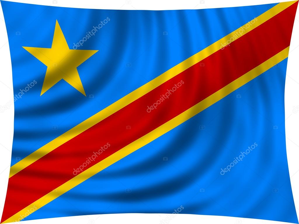 Bandiera della Repubblica democratica del Congo che ...