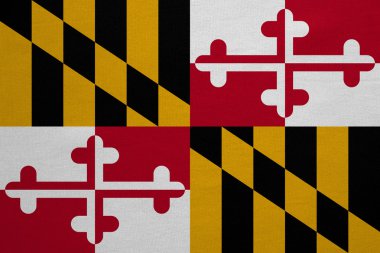 Maryland gerçek bayrağı ayrıntılı kumaş doku