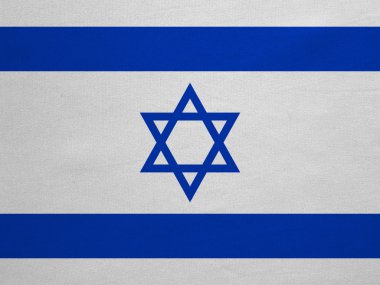 İsrail gerçek bayrağı ayrıntılı kumaş doku