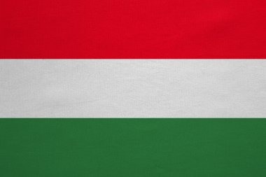 Macaristan gerçek bayrağı ayrıntılı kumaş doku