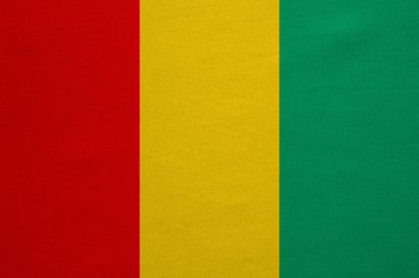 Gine gerçek bayrağı ayrıntılı kumaş doku