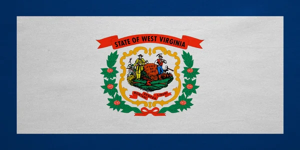 Flag of West Virginia real detailed fabric texture