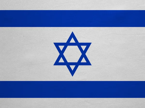 Bandeira de Israel textura real tecido detalhado — Fotografia de Stock