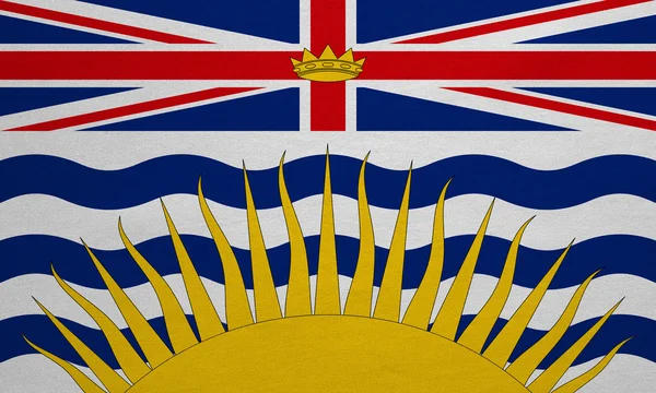 Flag of British Columbia, detailed fabric texture