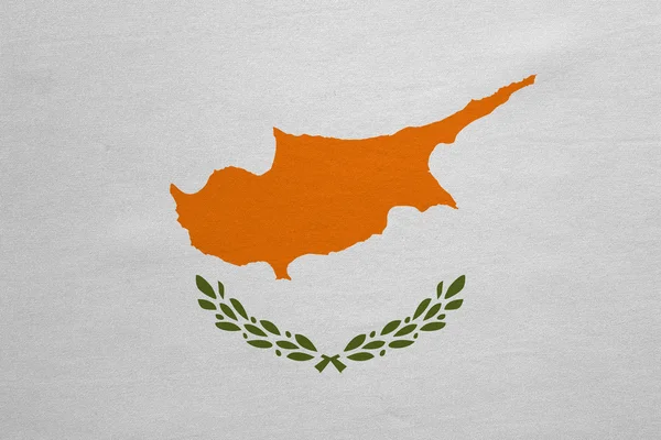 Bandiera di Cipro vera e propria trama dettagliata tessuto — Foto Stock