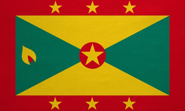 Прапор Гренади реального детальне текстурою тканини — стокове фото