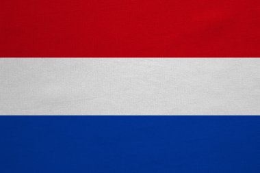 Hollanda bayrağı kumaş doku ayrıntılı