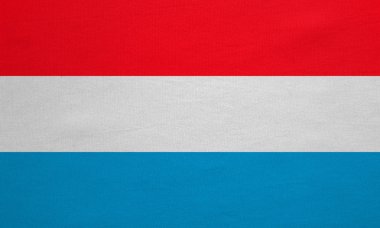 Lüksemburg gerçek bayrağı ayrıntılı kumaş doku