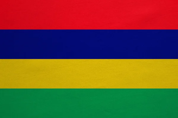 Flagge von mauritius echte detaillierte Textur — Stockfoto