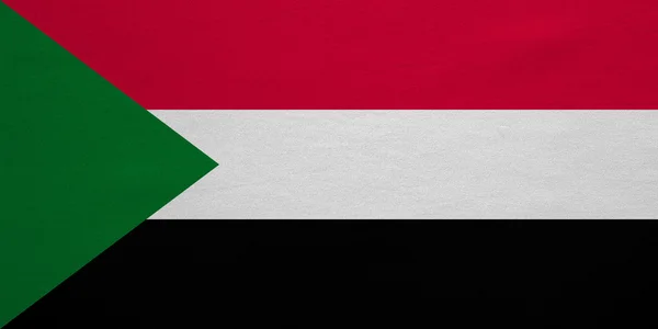 Flagge von sudan echte detaillierte Textur — Stockfoto