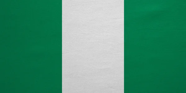 Прапор Нігерії реального детальне текстурою тканини — стокове фото