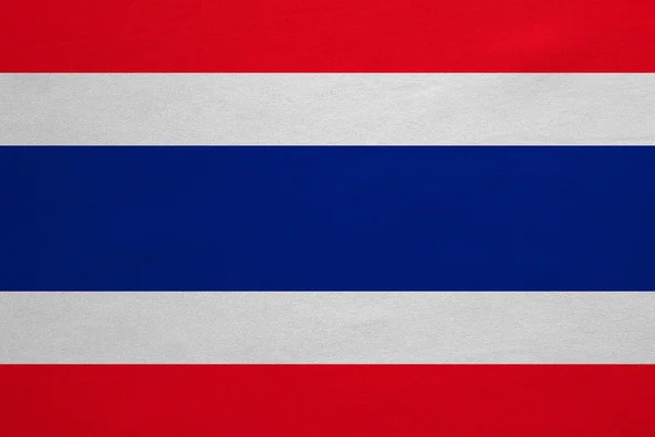 Drapeau de la Thaïlande texture de tissu détaillée réelle — Photo