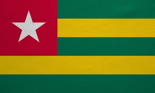 Прапор Togo реального детальне текстурою тканини — стокове фото