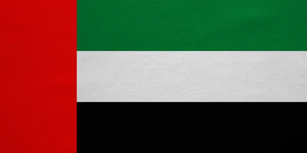 Flag of the UAE real detailed fabric texture — Stockfoto