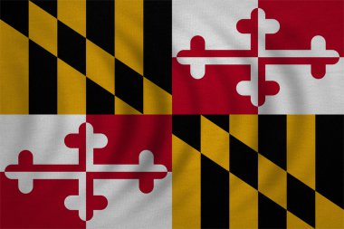 Maryland dalgalı ayrıntılı kumaş doku bayrağı