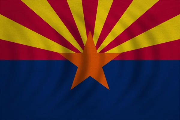 Arizona hullámos részletes szövet szerkezete zászlaja — Stock Fotó