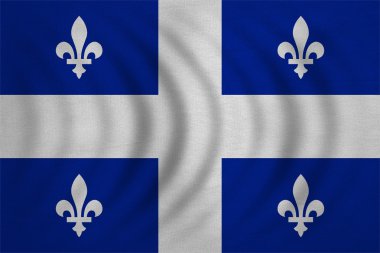 Quebec dalgalı, çok ayrıntılı kumaş doku bayrağı