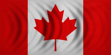 Kanada dalgalı, çok ayrıntılı kumaş doku bayrağı