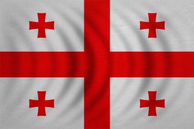 Georgia dalgalı, çok ayrıntılı kumaş doku bayrağı