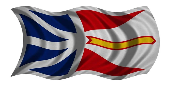 Terra Nova e bandeira Labrador acenando, texturizado — Fotografia de Stock