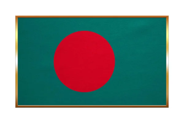 Banglades arany keretben, szövet szerkezete zászlaja — Stock Fotó