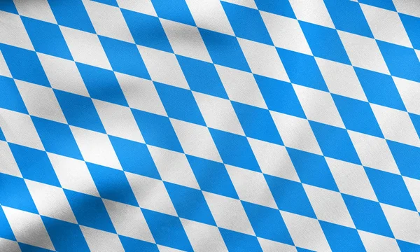 Flagga av Bayern viftande, riktiga tyg konsistens — Stockfoto