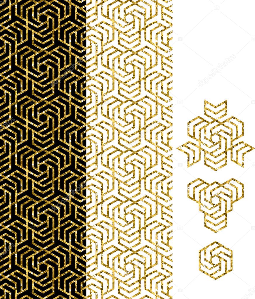 Set of traditional Arabic ornaments vector graphics.