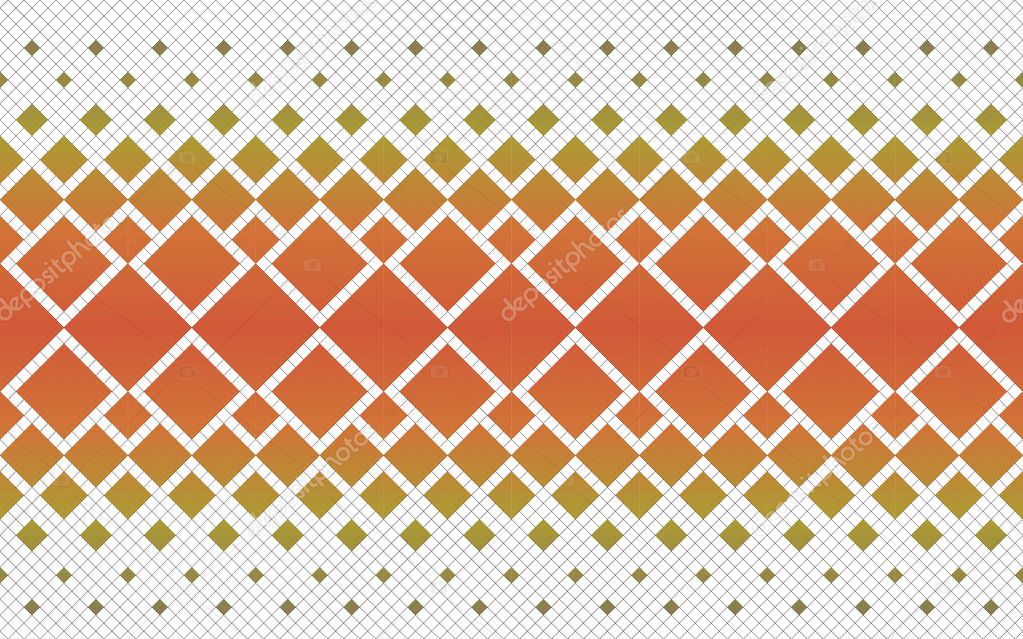 Seamless abstract geometric pattern of mosaic made of squares.