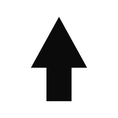 Yukarıyı gösteren vektör ok