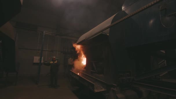 Fabriek ketel huis Clowsup Burn — Stockvideo