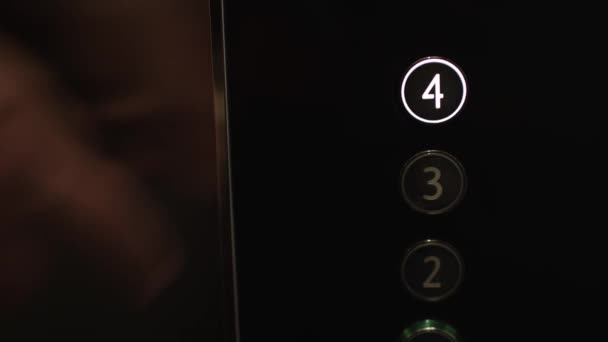 电梯按钮推高 — 图库视频影像