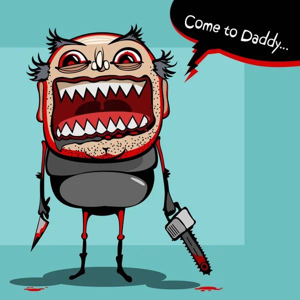 manyak bir bıçak ve bir testere ile