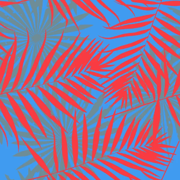 seamless modeli kırmızı palmiye yaprakları