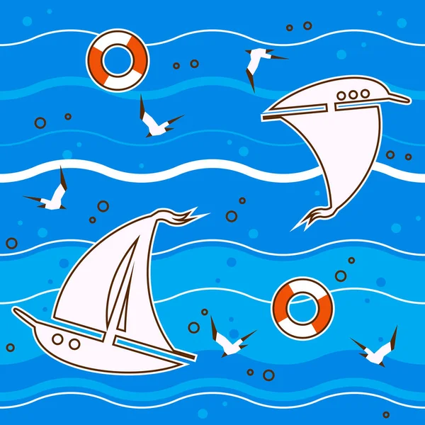 Denizde iki küçük tekne martı