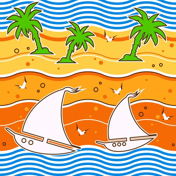 Adanın yakınındaki iki küçük tekne 