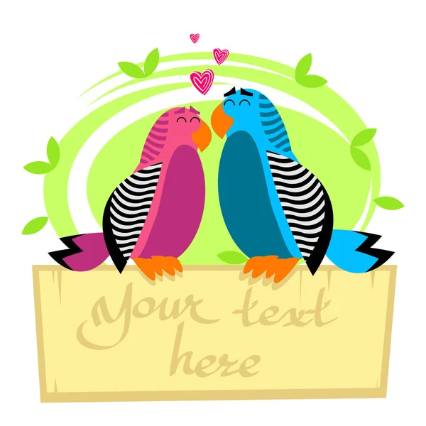 iki sevgi dolu papağan