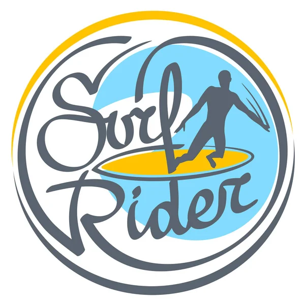 Sörf binici logosu resmi. 