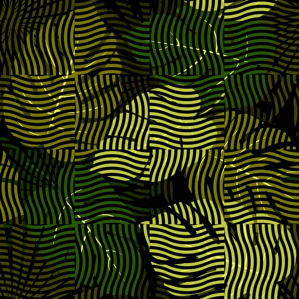 Dalgalı tropikal yeşil yaprakları.