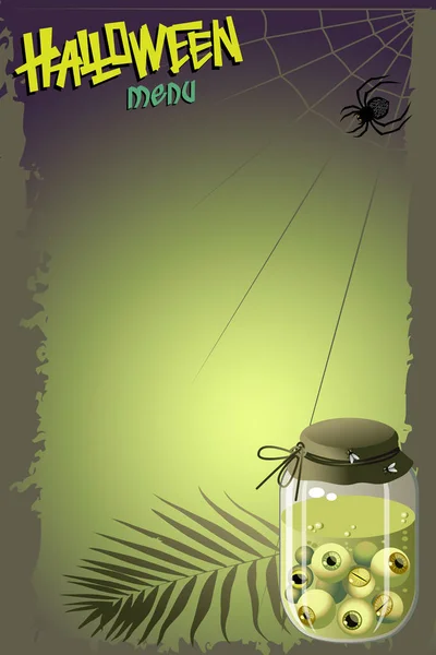 Bir sayfa için özel bir menü tasarım. Banka gözleri ve yaprakları