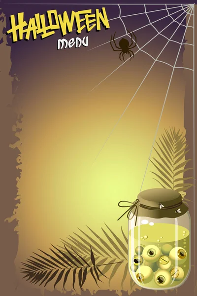 Bir sayfa için özel bir menü tasarım. Banka gözleri ve yaprakları