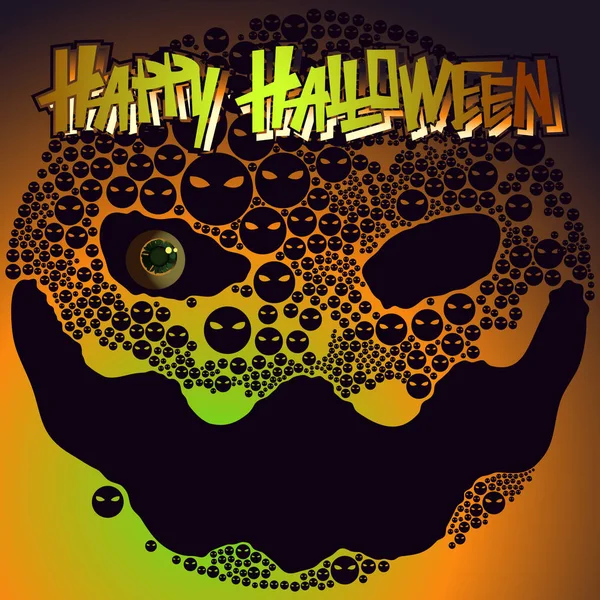 Cadılar Bayramı poster iksir ve göz ile