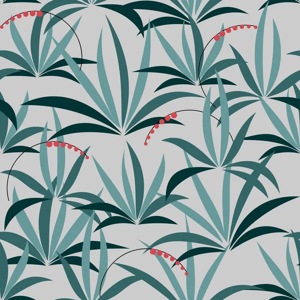 Çim ve gri arka plan üzerinde meyveleri ile sorunsuz vektör desen