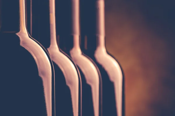 Botellas de vino rojo — Foto de Stock