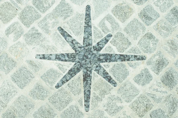 Porphyry compass floor decoration — Stock Photo, Image