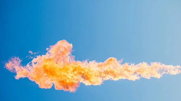 Fiamma di gas nel blu — Foto Stock