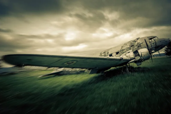 Destruição de aviões de guerra — Fotografia de Stock