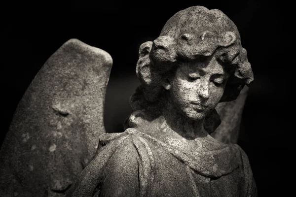 Guardian angel black and white photo — Stock Photo, Image