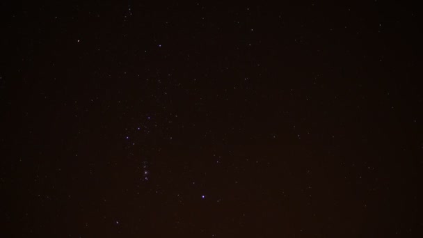 Orion takımyıldızı zaman atlamalı — Stok video
