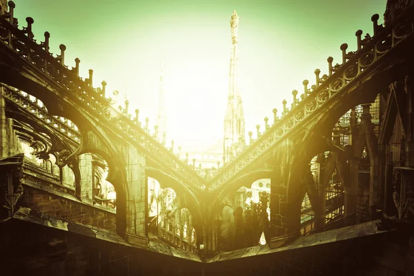 மிலன் நகரம் ஆவி இத்தாலி Duomo தேவாலயம் — ஸ்டாக் புகைப்படம்