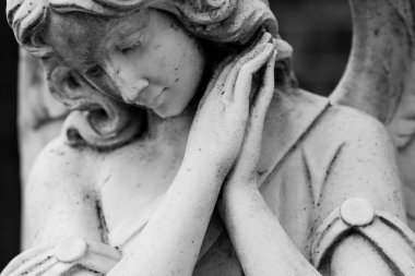 melek siyah beyaz fotoğraf dini simgeler